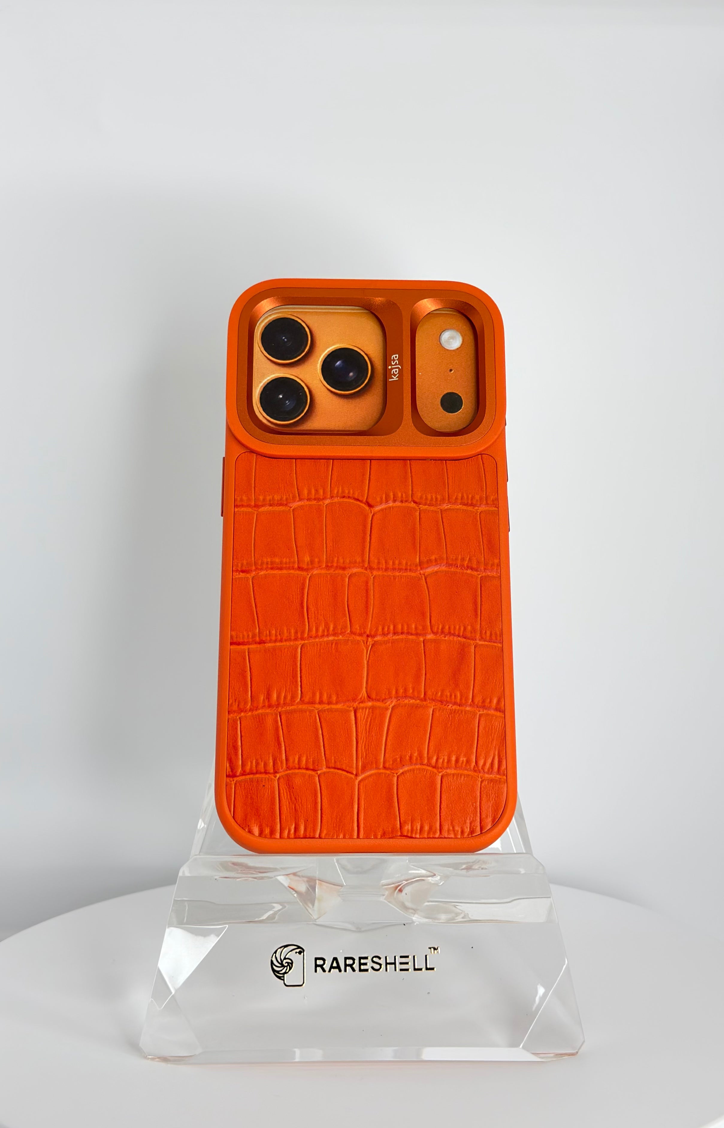 Kajsa Neo Classic Croco Leather Case – iPhone 17 Pro