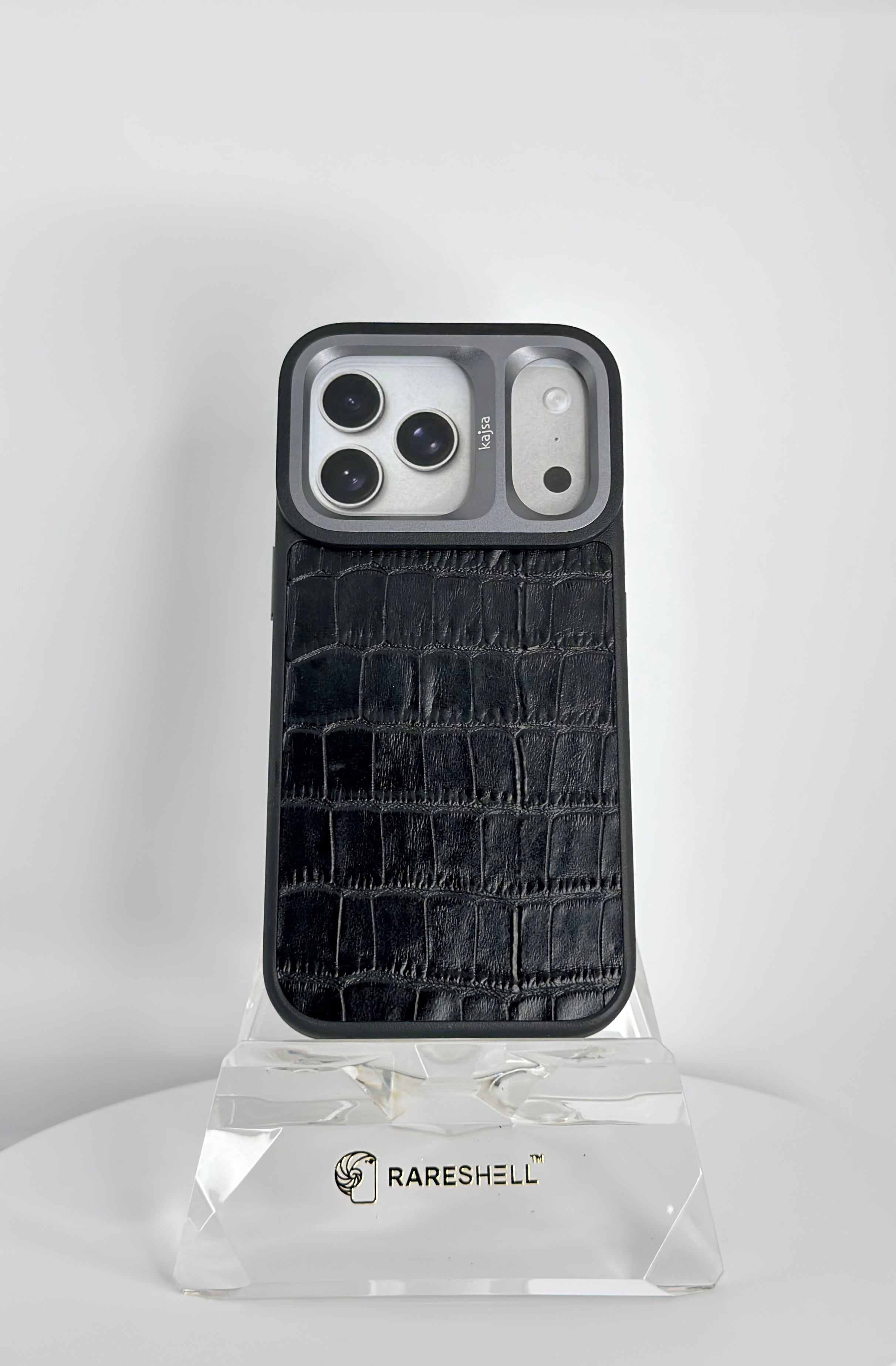 Kajsa Neo Classic Croco Leather Case – iPhone 17 Pro