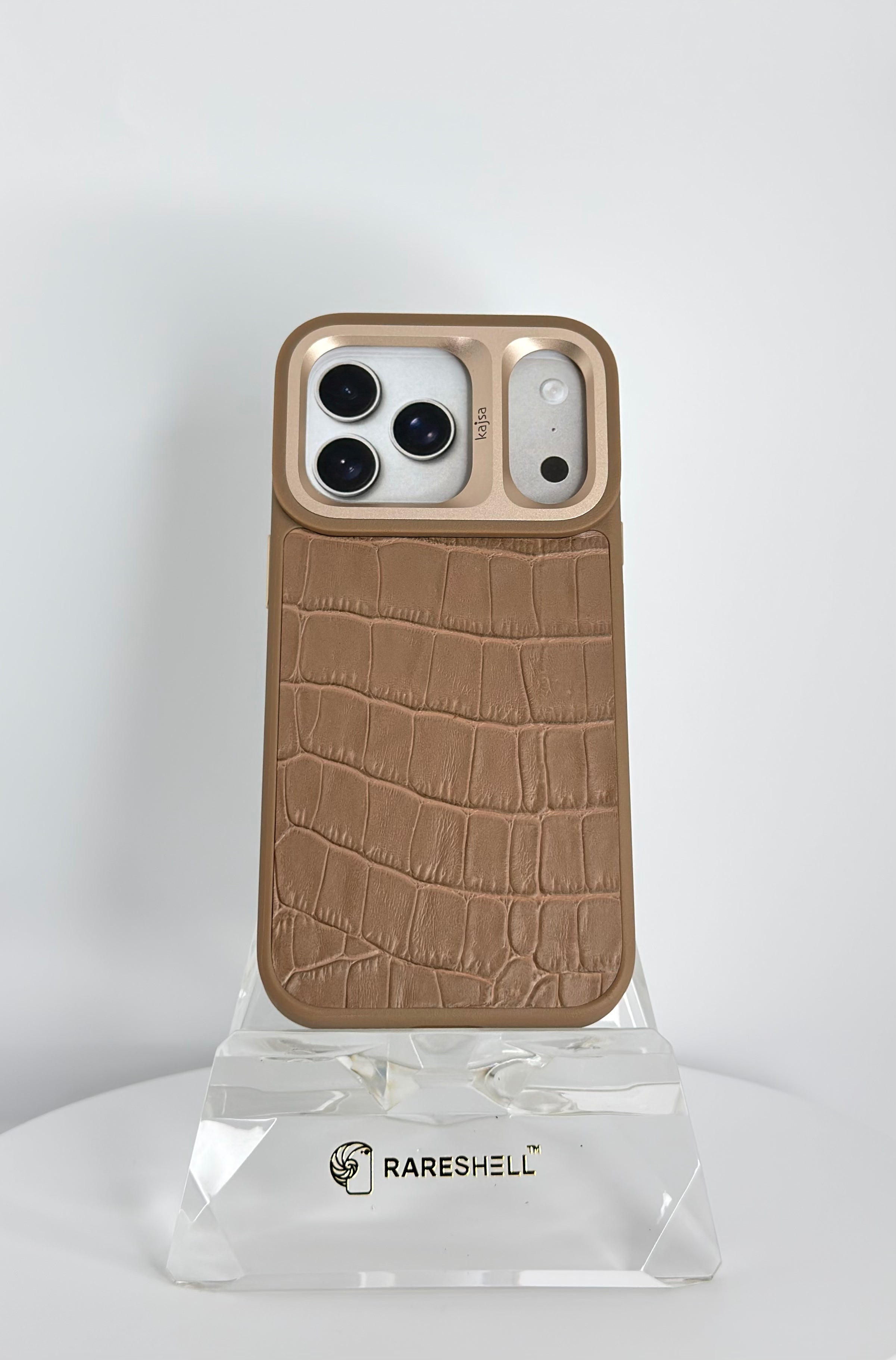 Kajsa Neo Classic Croco Leather Case – iPhone 17 Pro