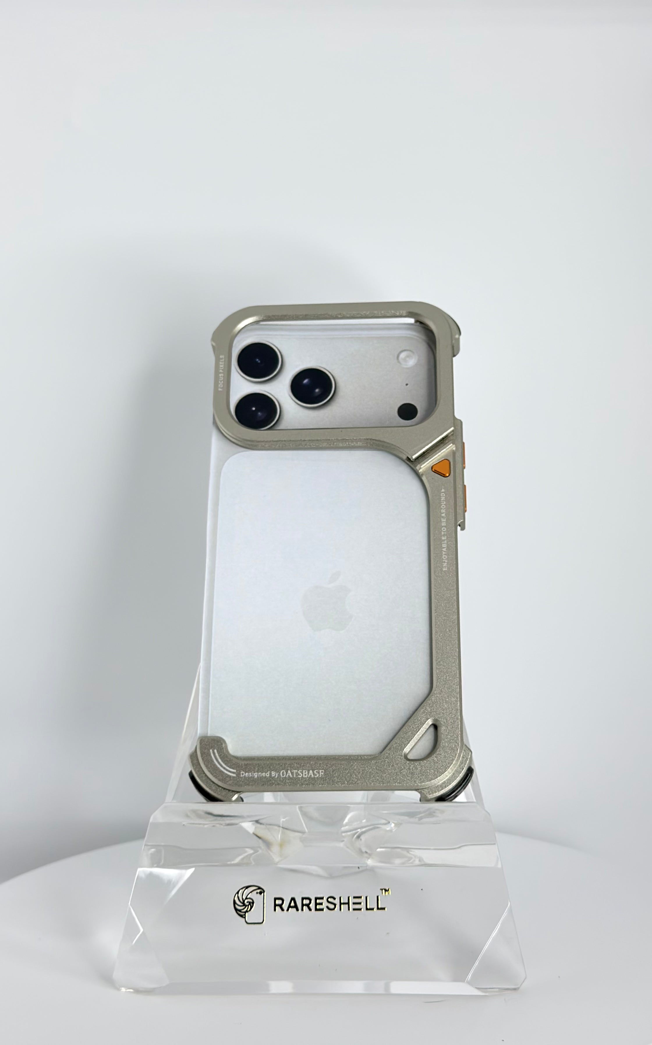 Oatsbasf Metal Frame Camera Stand Case – iPhone 17 Pro