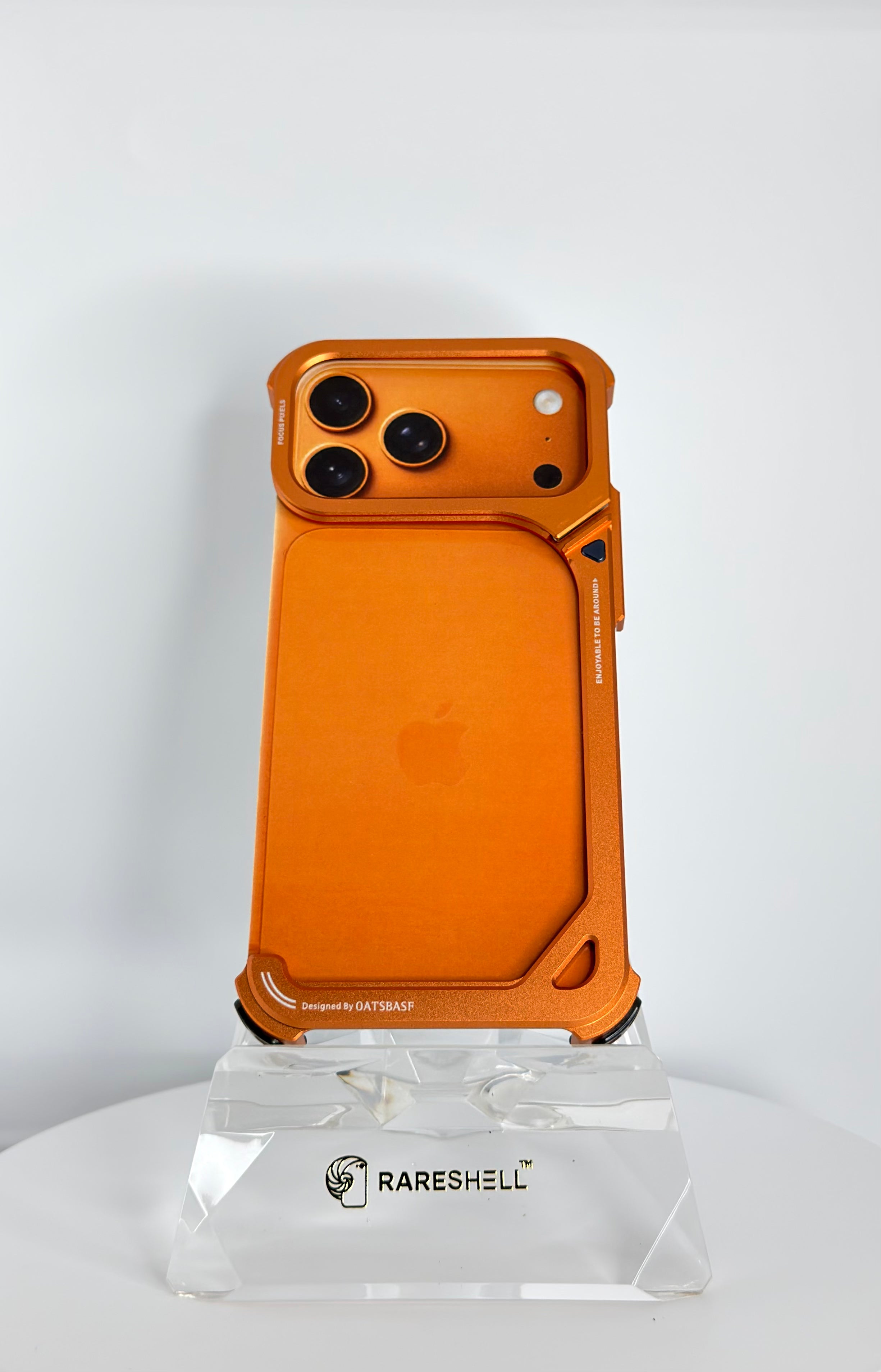Oatsbasf Metal Frame Camera Stand Case – iPhone 17 Pro Max