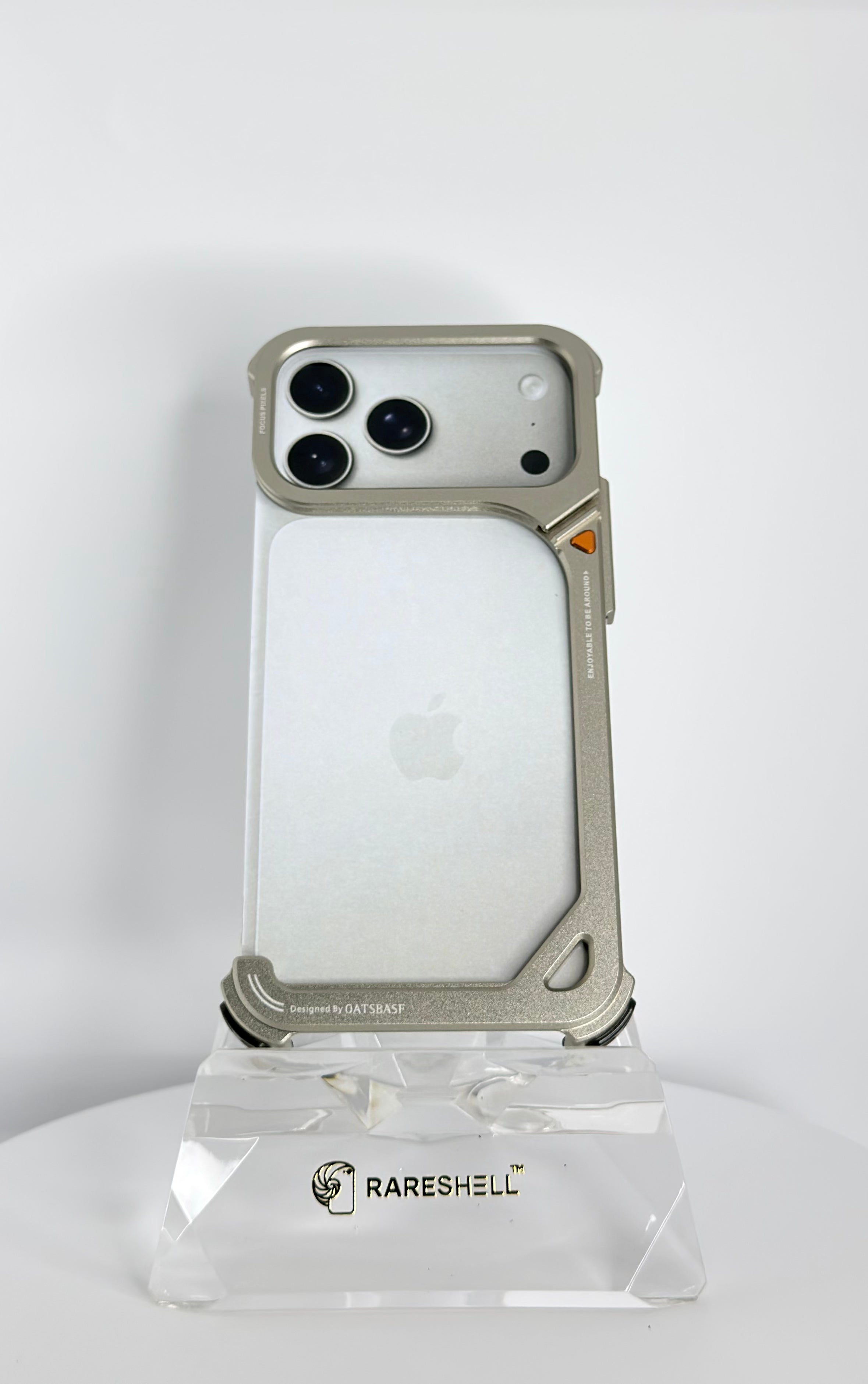 Oatsbasf Metal Frame Camera Stand Case – iPhone 17 Pro Max
