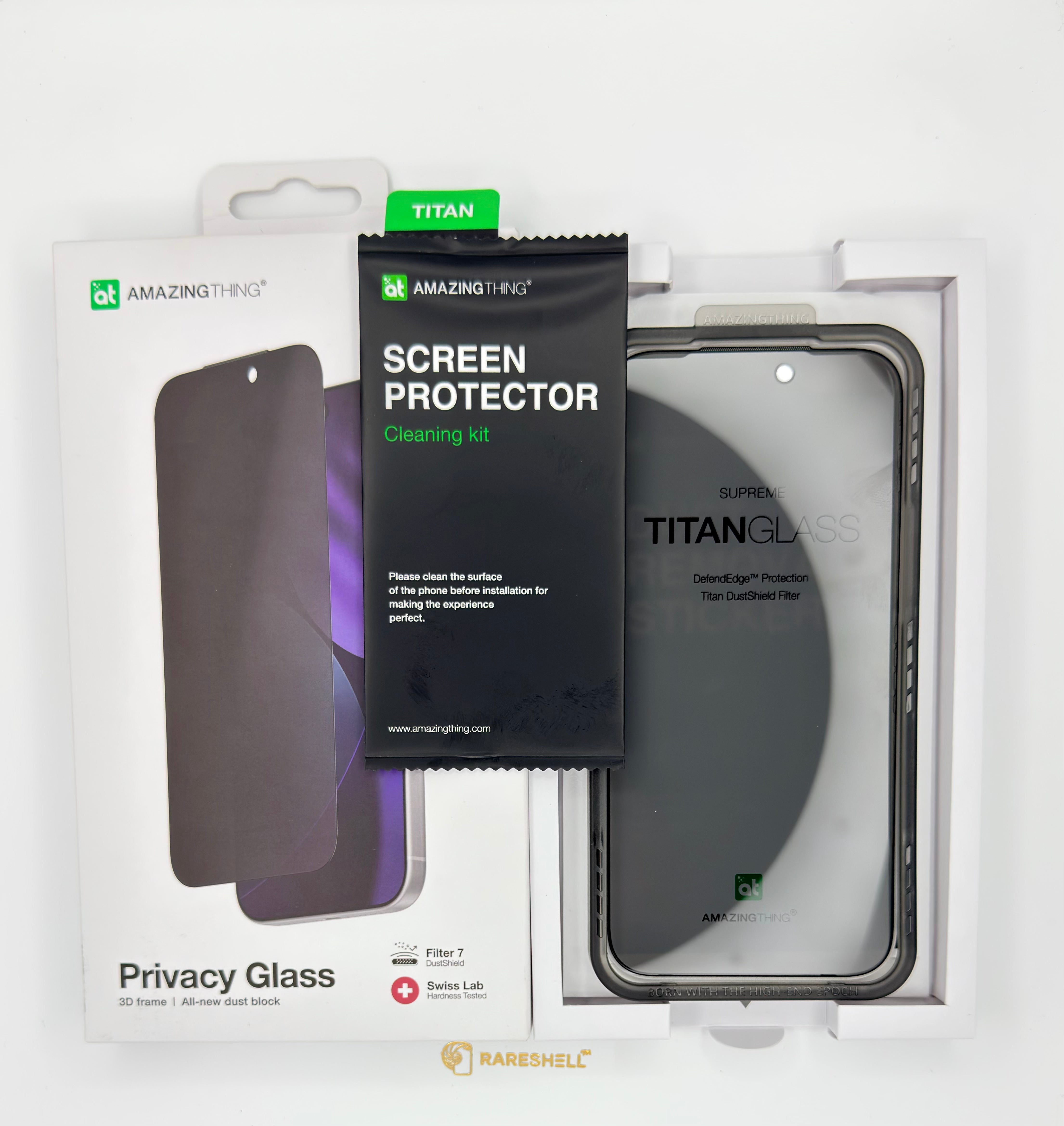AmazingThing Titan Privacy Glass Screen Protector - iPhone 17 Pro & 17 Pro Max