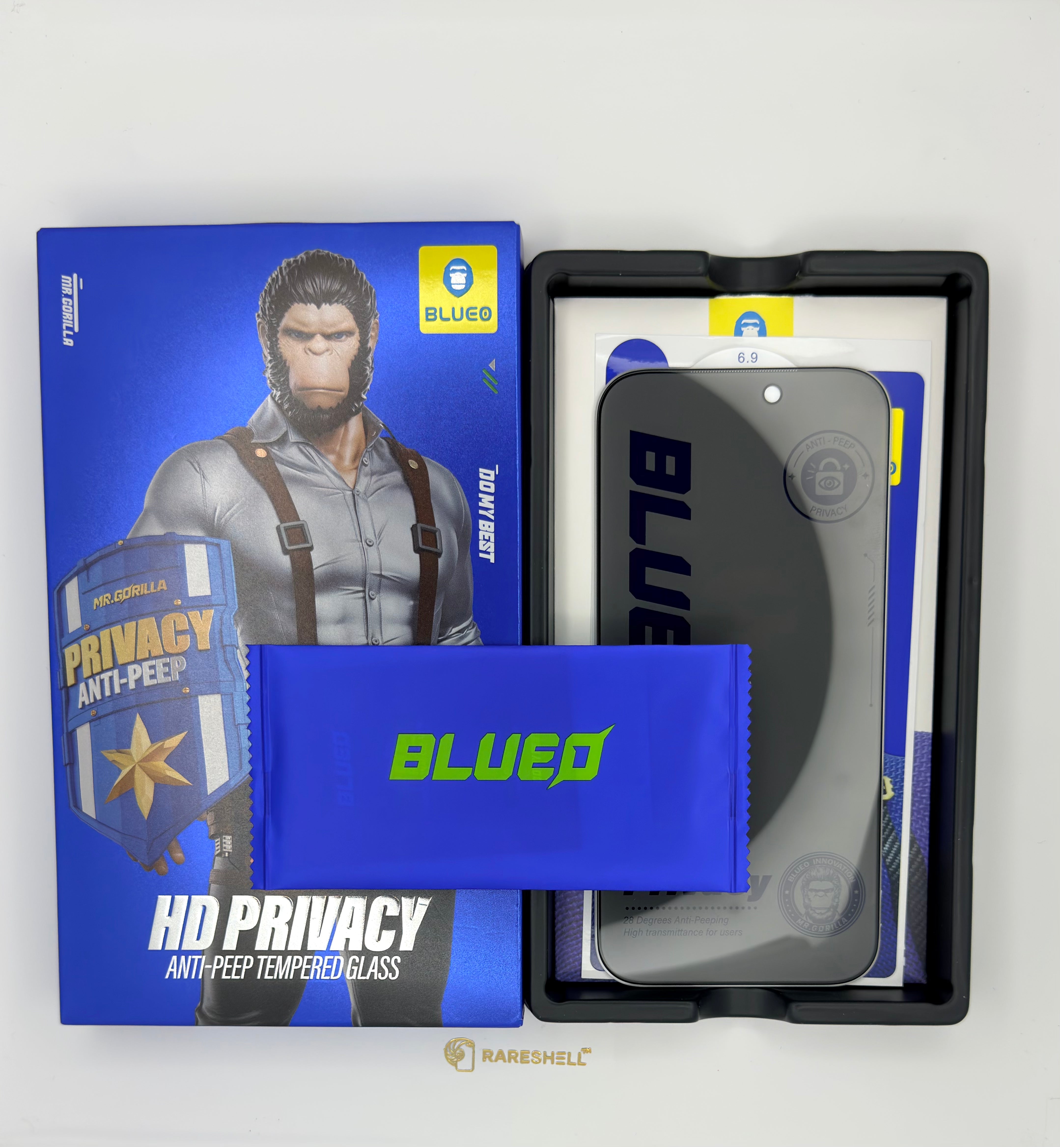 BLUEO HD Privacy Anti-Peep Tempered Glass - 14 Series to 17 Series