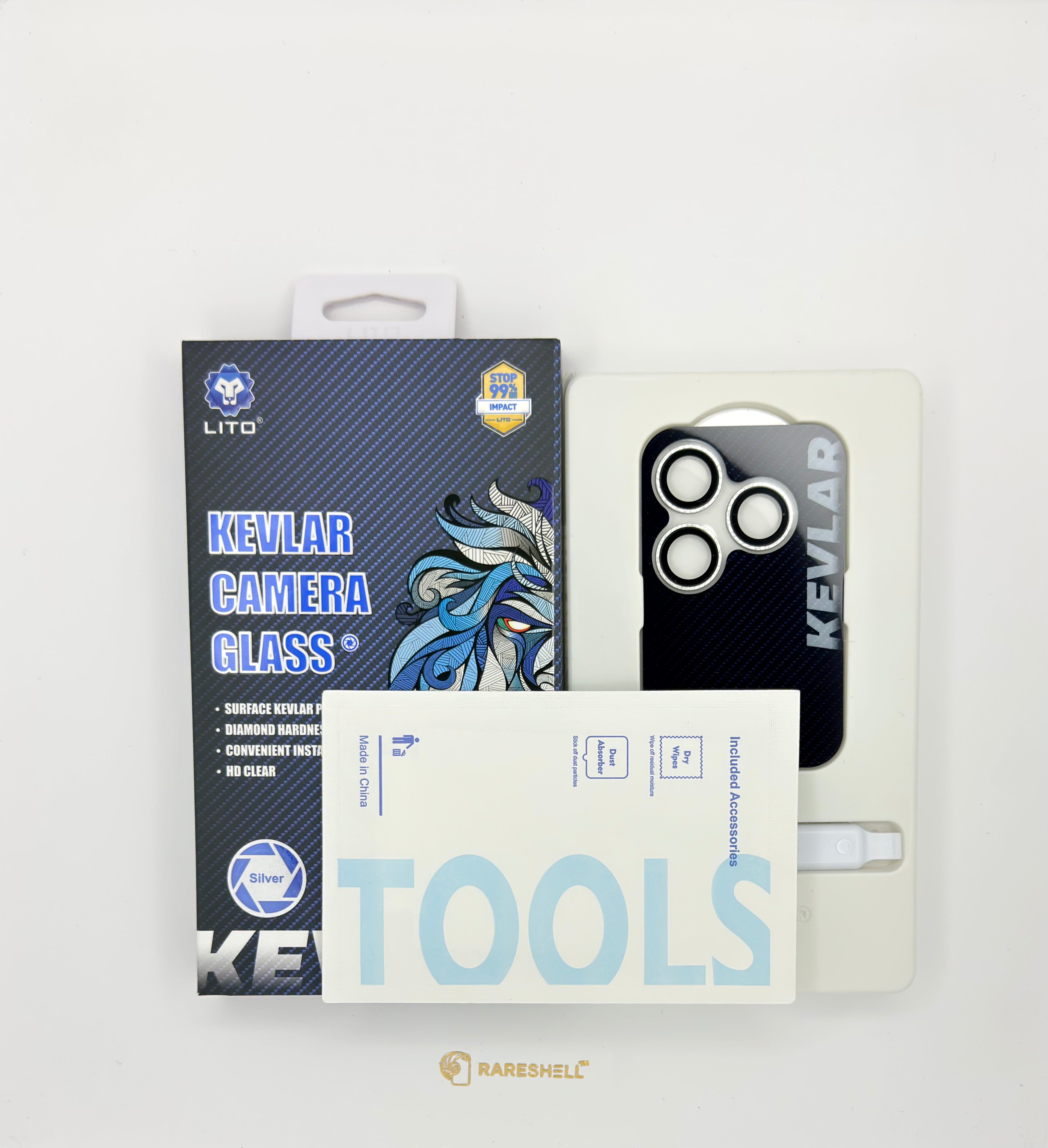 LITO Kevlar Camera Glass - iPhone 14 Pro Series - 17 Pro Max Series