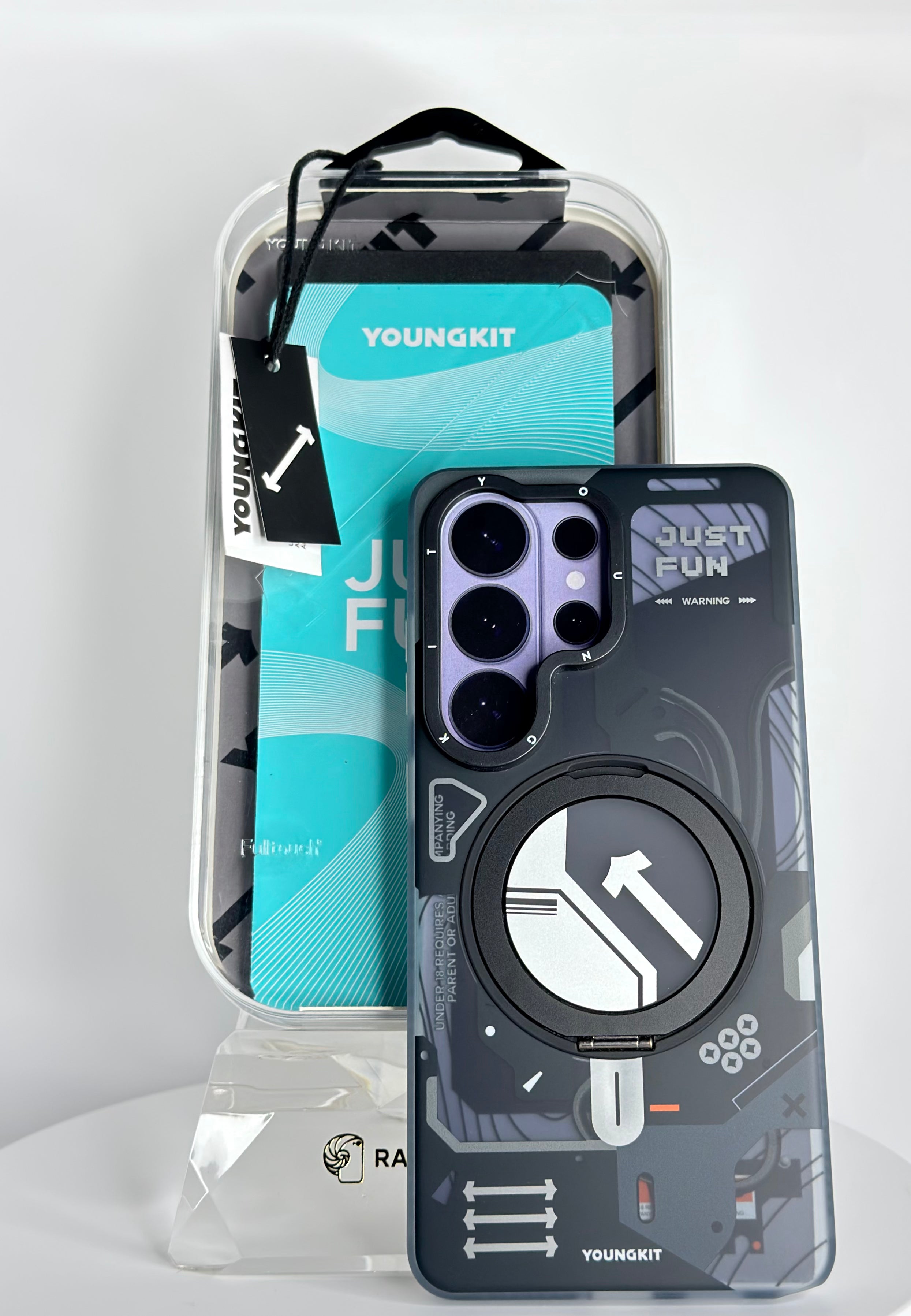 YOUNGKIT Cyberpunk 360° Spin Magnet Stand Case – Galaxy S26 Ultra