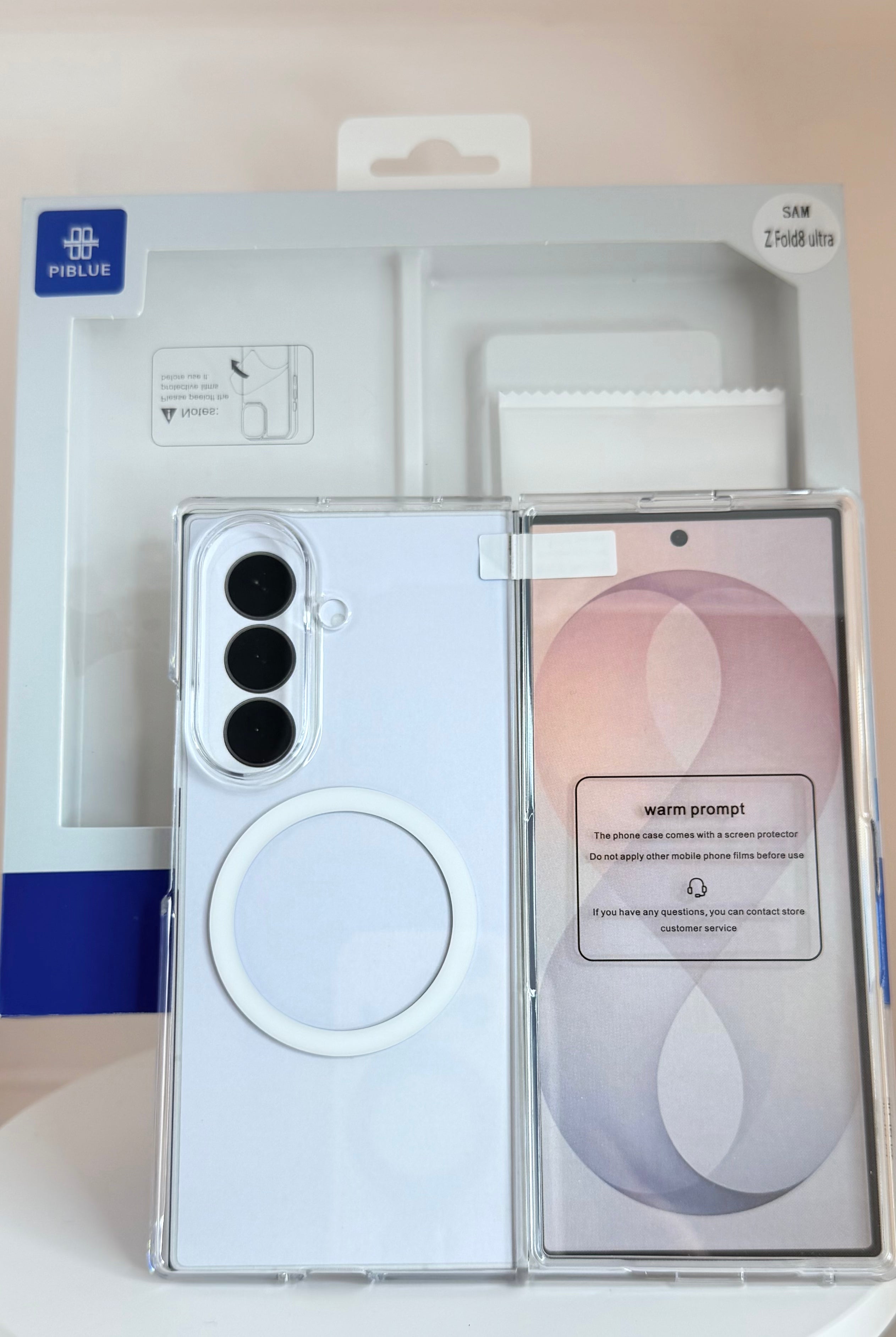 PiBlue CrystalShield Magnetic Case – Galaxy Z Fold 8 Ultra