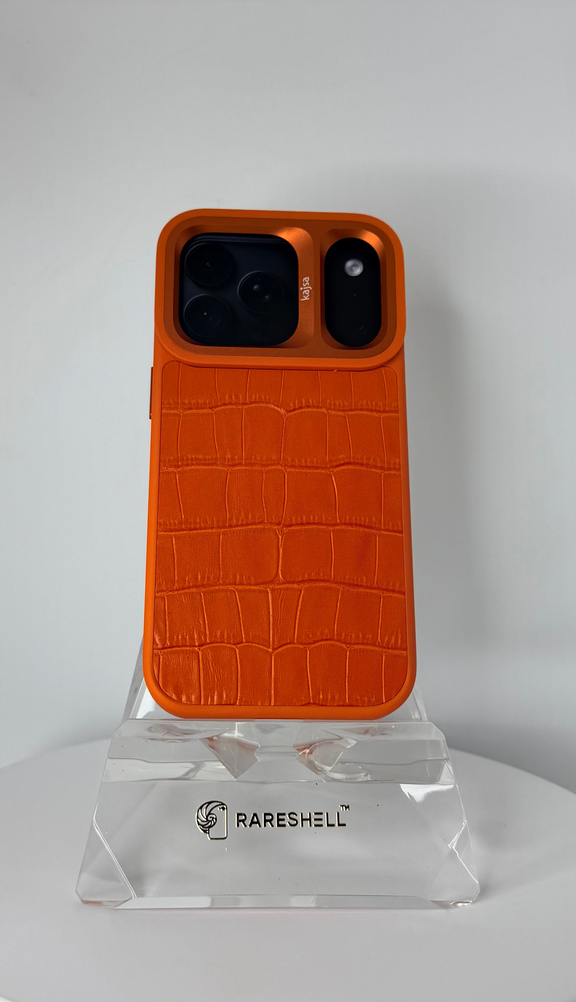 Kajsa Neo Classic Croco Leather Case – iPhone 18 Pro