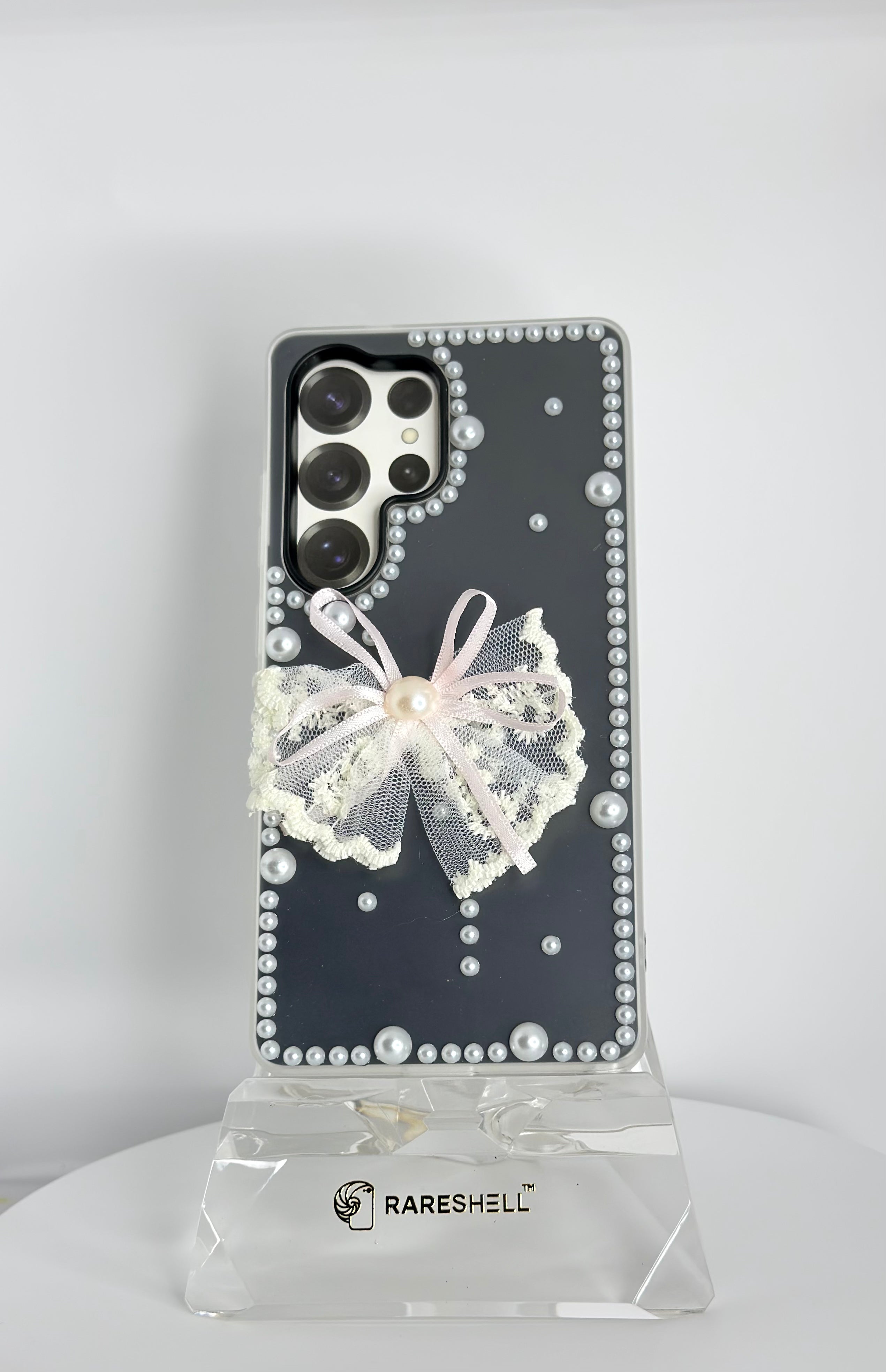 Pearl Lace Bow Case - Galaxy S24 Ultra