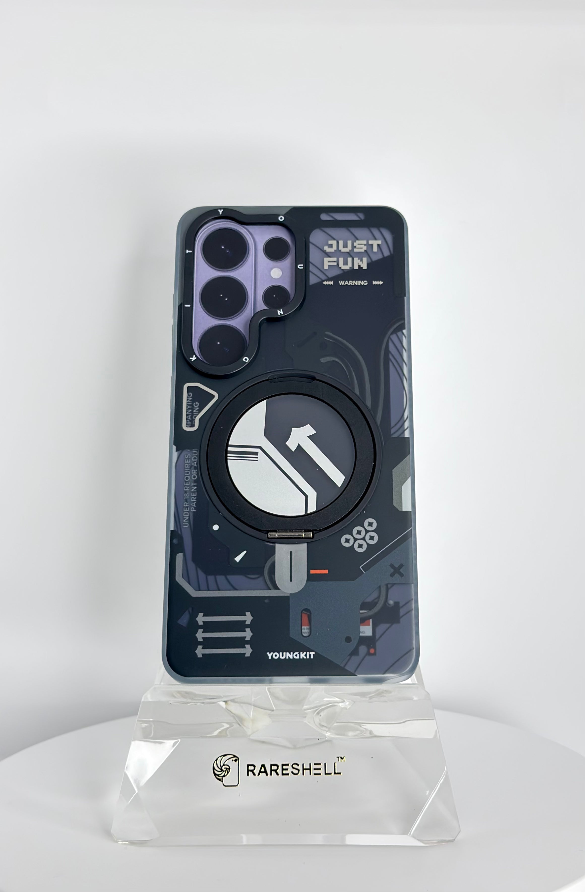 YOUNGKIT Cyberpunk 360° Spin Magnet Stand Case – Galaxy S26 Ultra