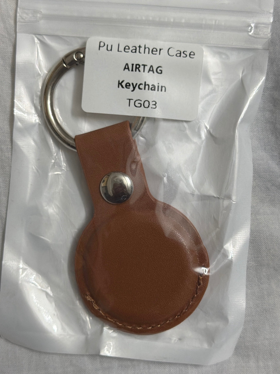 Leather AirTag Keychain