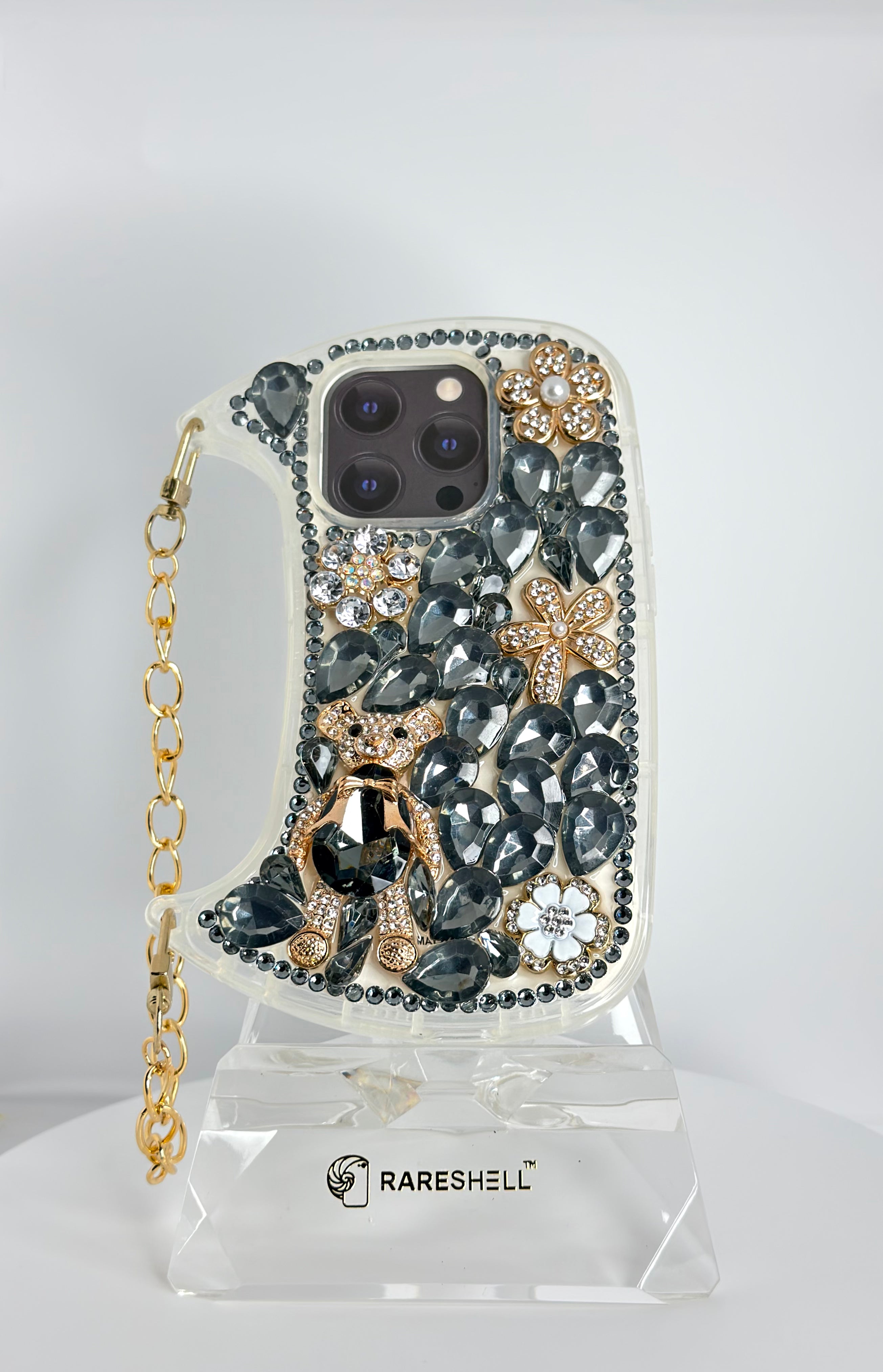 Noir Gem Chain Case – iPhone 14 Pro