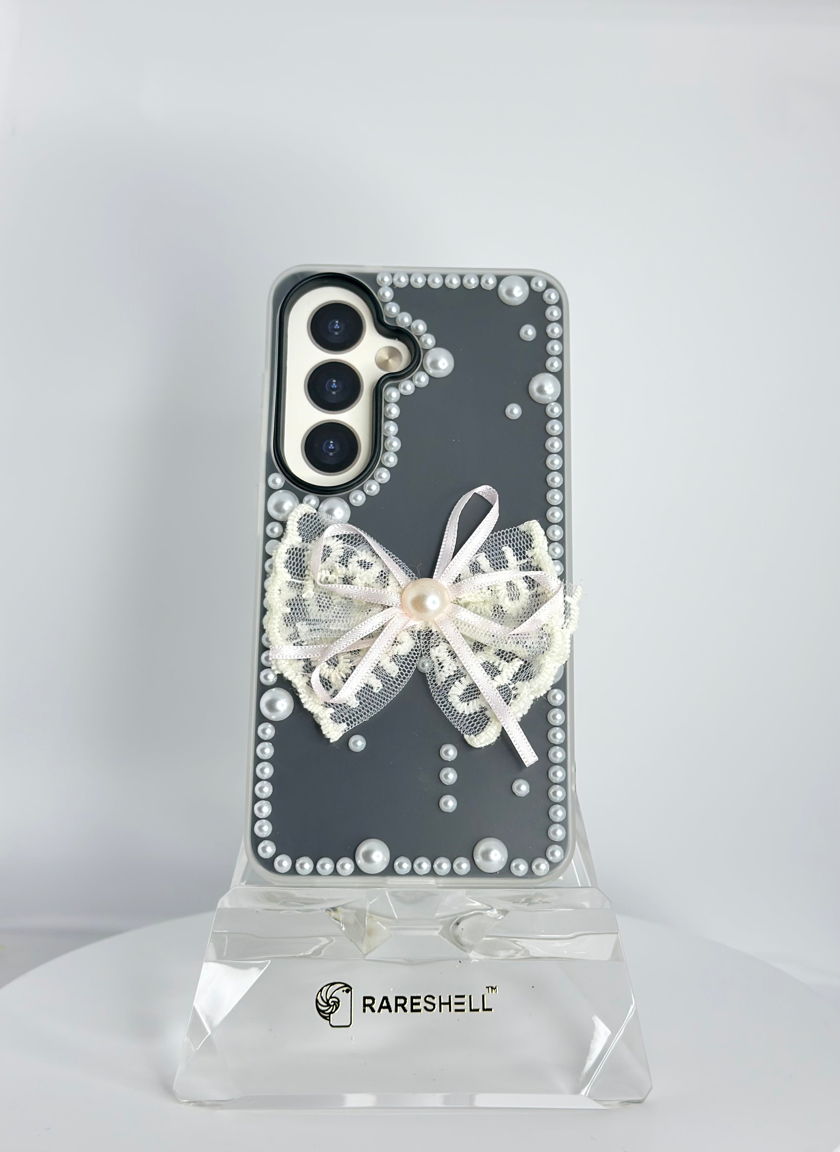 Pearl Lace Bow Case - Galaxy S26
