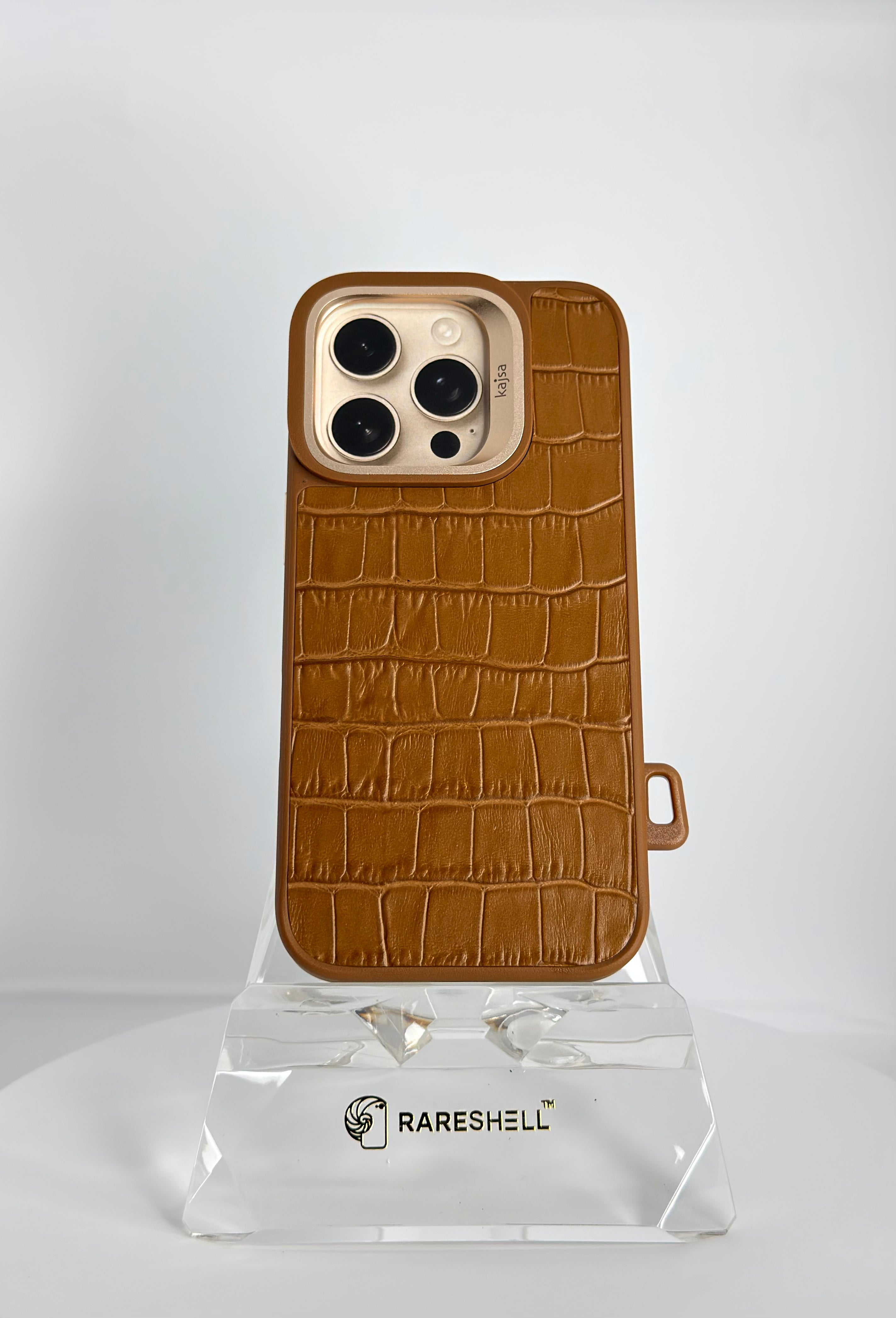 Kajsa Neo Classic Croco Leather Case – iPhone 16 Pro