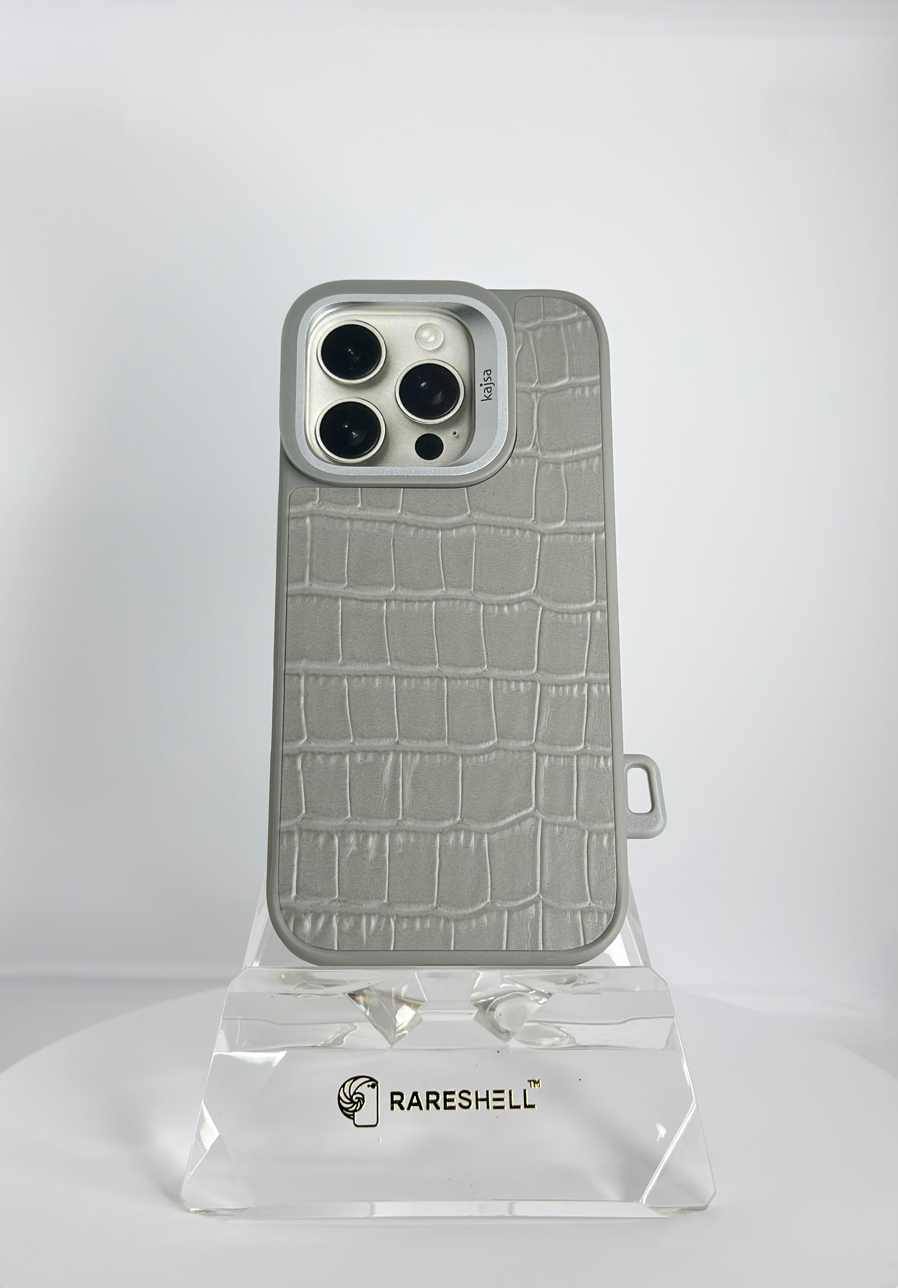 Kajsa Neo Classic Croco Leather Case – iPhone 16 Pro Max