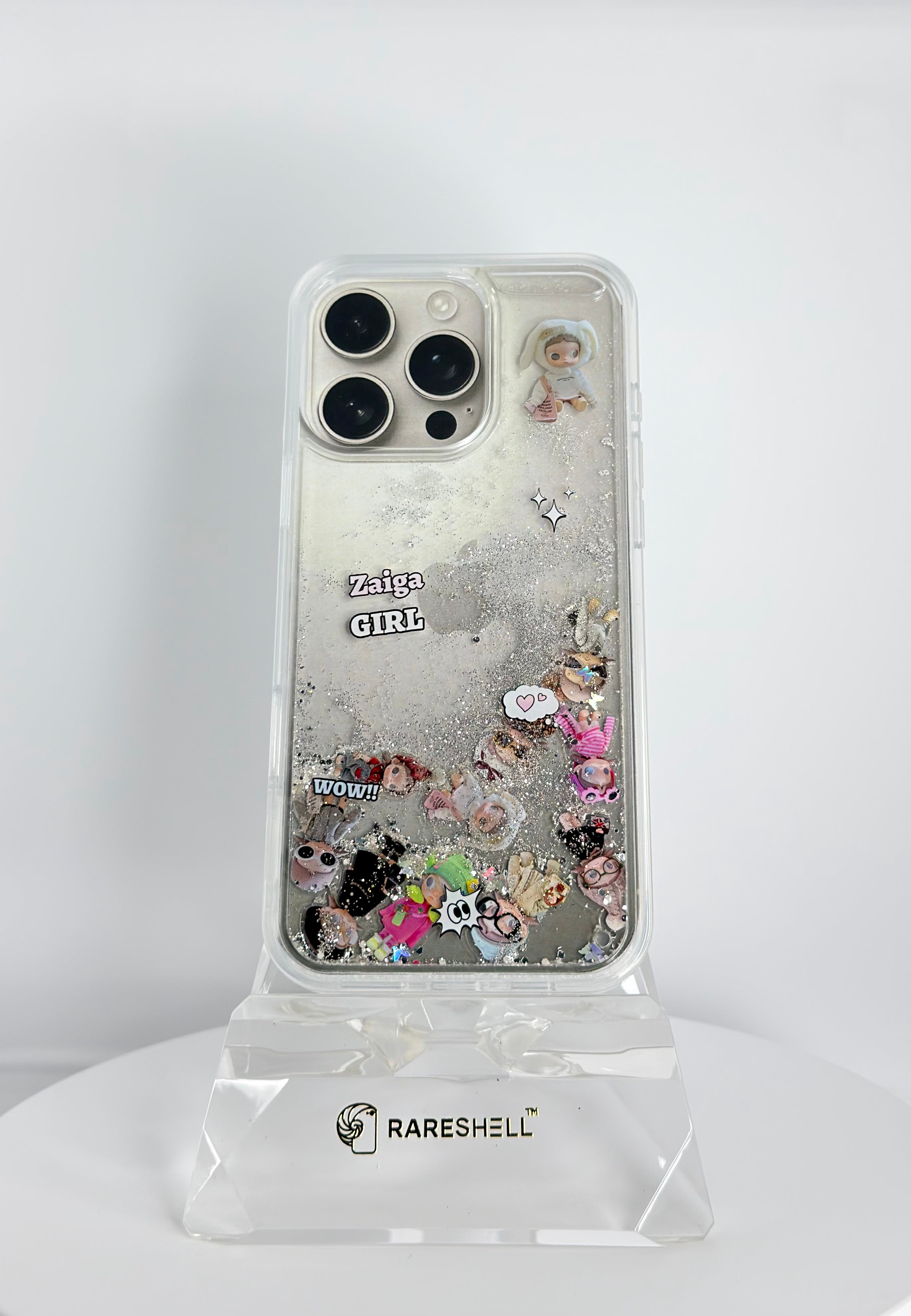 LumiCharm Liquid Glitter Case – iPhone 16 Pro Max