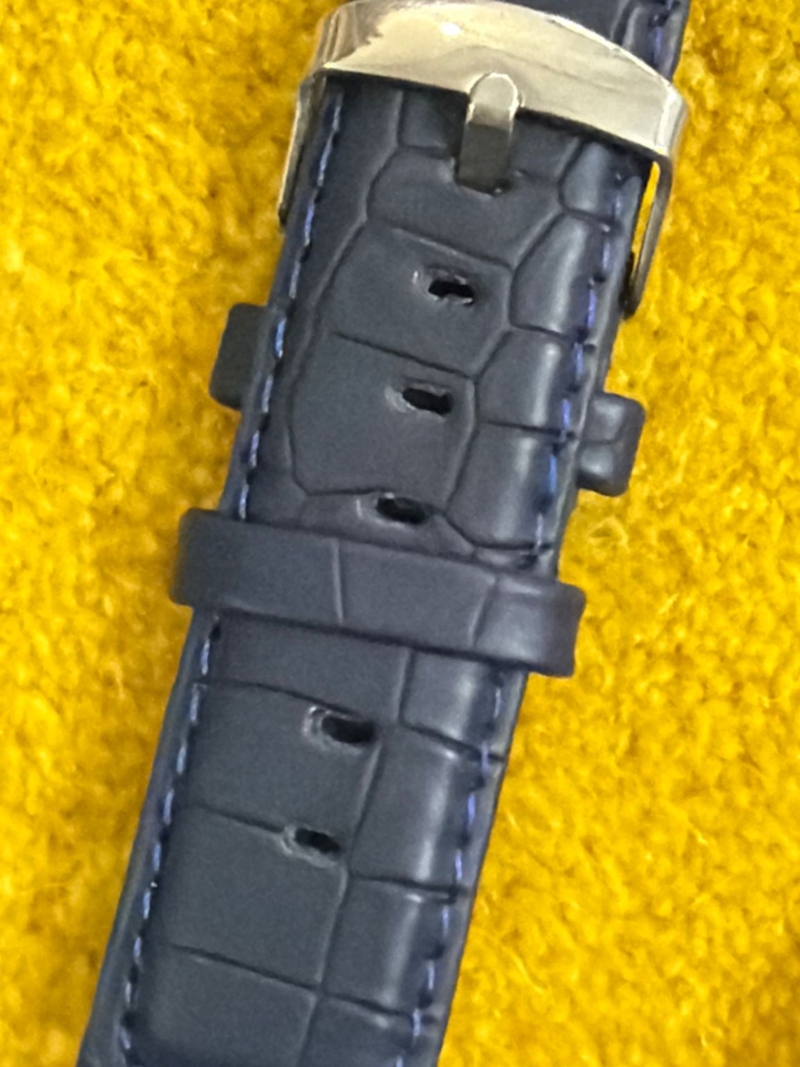 Midnight Croc Leather Apple Watch Strap (42/44/45/46/49mm)
