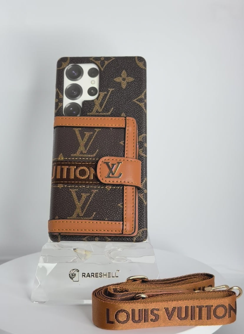 Luxury Wallet Strap Case – Galaxy S25 Ultra