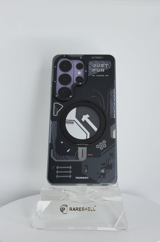 YOUNGKIT Cyberpunk 360° Spin Magnet Stand Case – Galaxy S26 Ultra